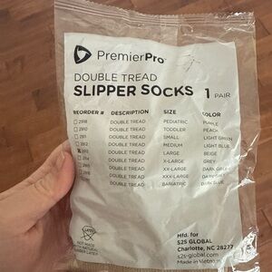 Premier Double Tread Slipper Socks - Beige